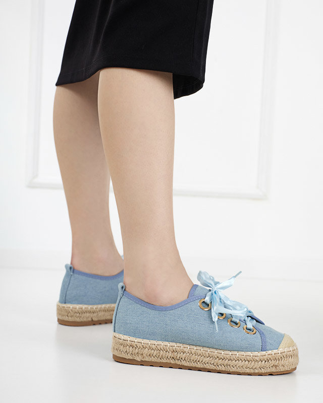 Naoko blaue Damen Turnschuhe a'la espadrilles - Schuhe