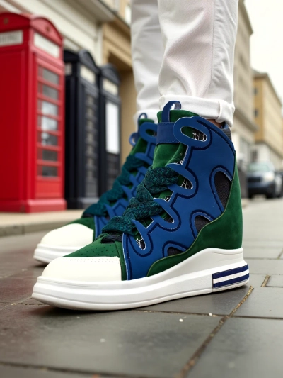 Royalfashion Високі спортивні черевики для жінок з прихованим підйомом Oblaffi