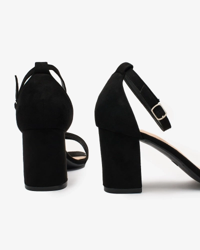 Royalfashion Niedrige Stiletto-Sandalen für Damen in Schwarz Helrem