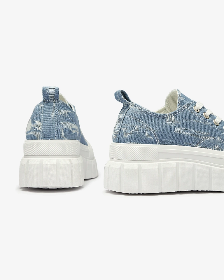 OUTLET Blaue Damen Plateau-Sneakers dexif - Schuhe