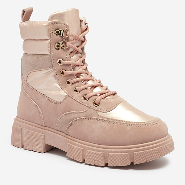 Рожеві жіночі утеплені черевики-трапери Kasemi-Footwear