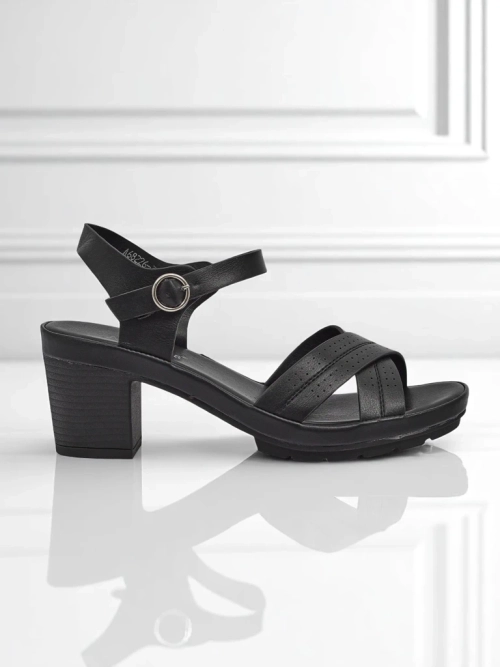 Royalfashion Жіночі босоніжки на стійкому каблуці SoleAura