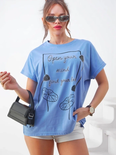 Royalfashion Damen Baumwoll-T-Shirt mit einem interessanten Druck
