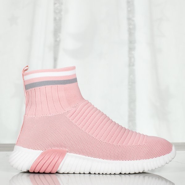 Rosa Sportschuhe mit dekorativer Socke Sallitsa - Schuhe 1