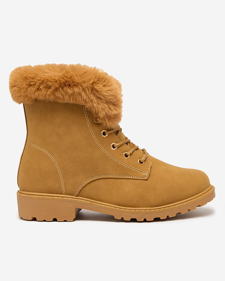 Royalfashion Klassische Damenstiefel a'la trappers in camel Dotsacia Farbe