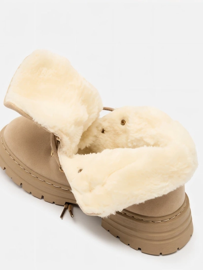 Royalfashion Hellbraune Damen Trapper Develier