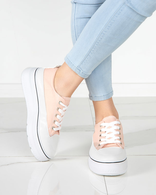 OUTLET Puderfarbene Sneaker für Damen auf der Veritar-Plattform - Schuhe