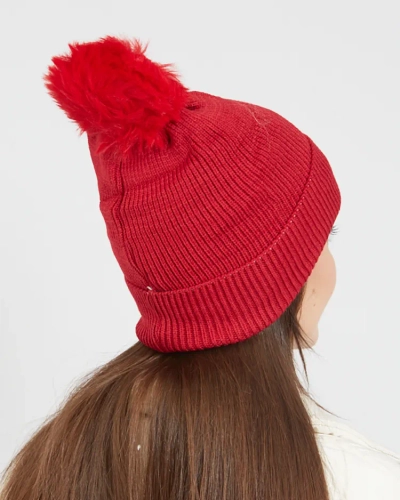 Royalfashion Damen gefütterte Mütze mit Bommel