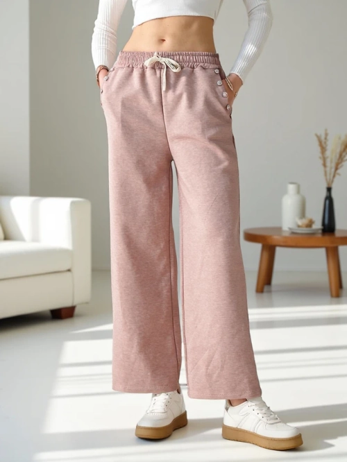 Royalfashion Жіночі широкі спортивні штани з стразами