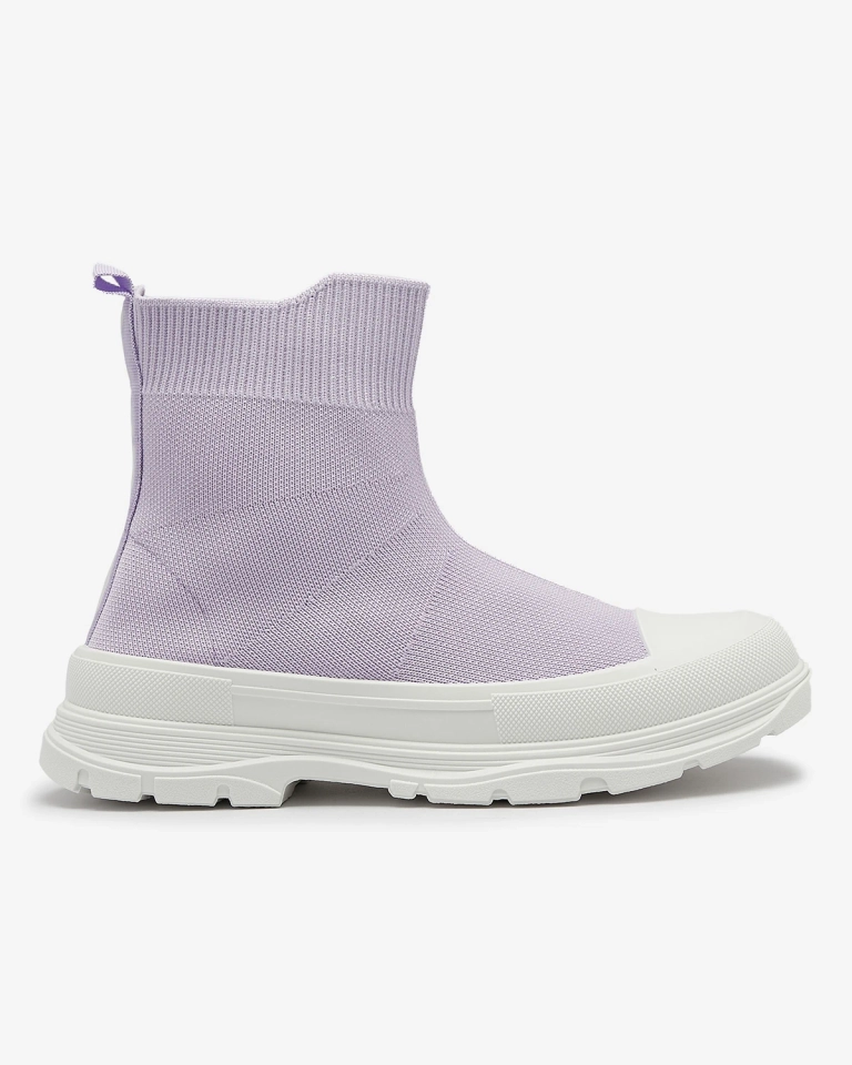 Lila Damen Slip-on hohe Sportschuhe a'la Turnschuhe Vertiks - Schuhe