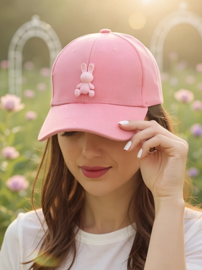Royalfashion Kappe mit Schirm und Bunny Chic Patch