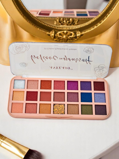 ANYLADY Palette mit 21 Lidschatten mit Glitzer- und Matt-Effekt Glamour Color&Nude