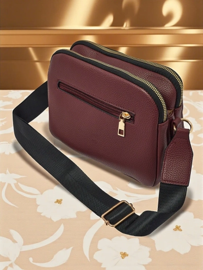 Kleine gesteppte Handtasche aus weichem Öko-Leder Copper Veil