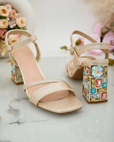 Royalfashion Damen Solepte Strass-Sandalen