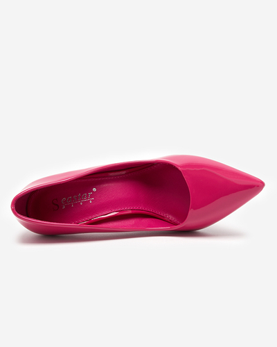 OUTLET Fuchsia lackierte Damenpumps auf hohem Absatz Merika - Kleidung
