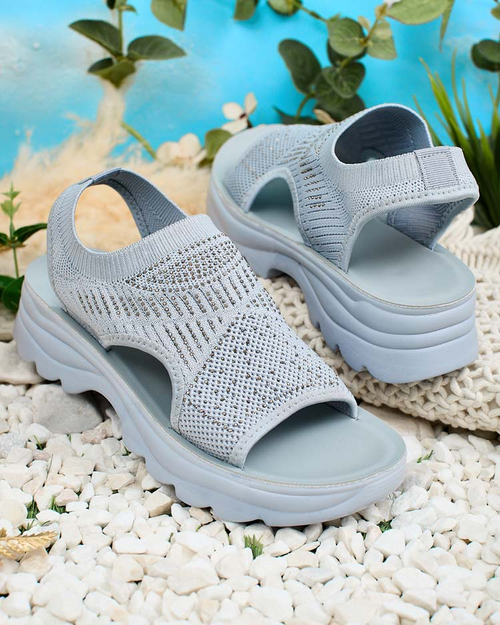 Royalfashion Жіночі босоніжки з верхом з цирконієм Alebin