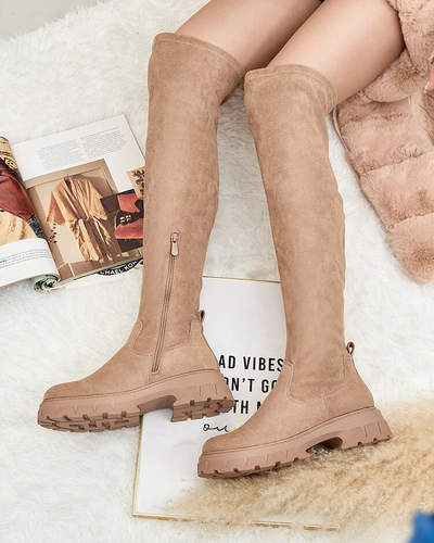 Royalfashion Ridesel kniehohe Damenstiefel