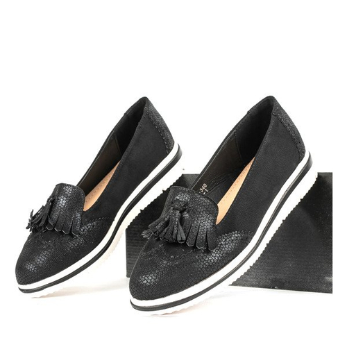 Чорні балетки з бахромою Narciso - Взуття