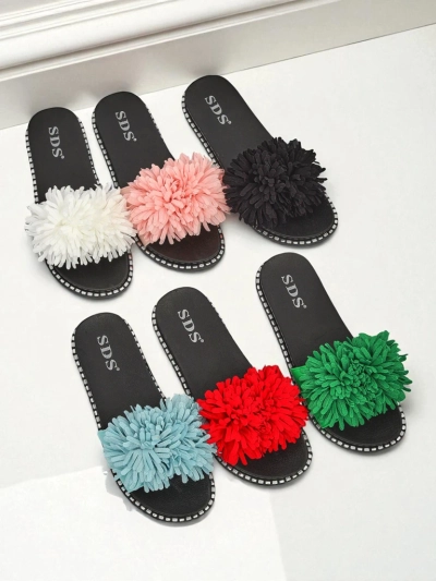 Royalfashion Damen Pantoletten Flora Blide mit flacher Sohle