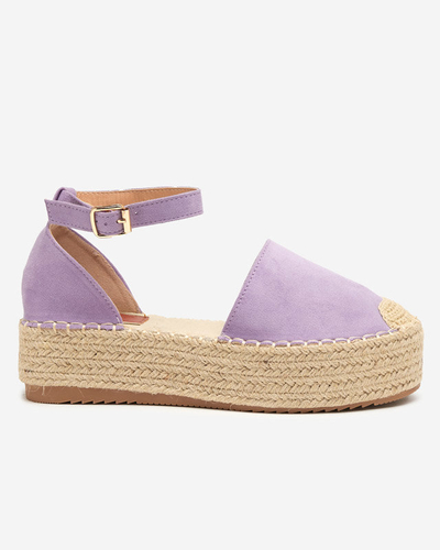 Lila Damensandalen a'la Espadrilles auf der Olikar-Plattform - Schuhe