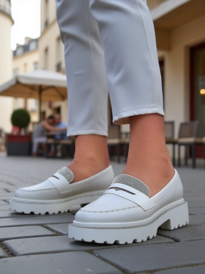 Royalfashion Damenmokassin mit Strass Vinness