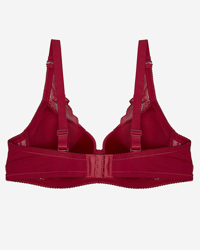 Kastanienbrauner Damen-BH mit Spitze - Dessous