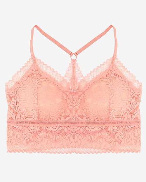 Жіночий мереживний бюстгальтер рожевого кольору - Нижня білизна