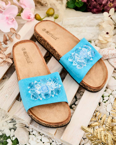Royalfashion Damen Villo Strass-Flip-Flops