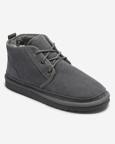 Graue Damen-Schneestiefel mit Fell Miusho - Schuhe