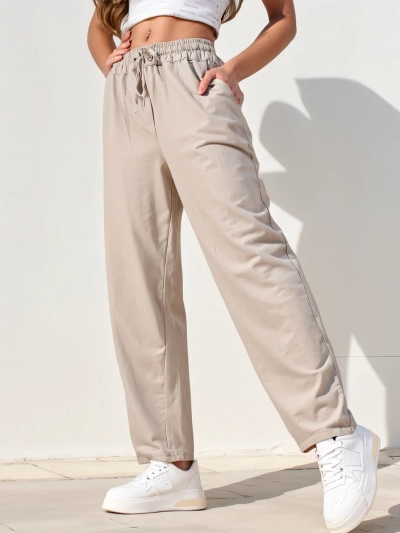 Royalfashion Damen Baumwollgerade Hose