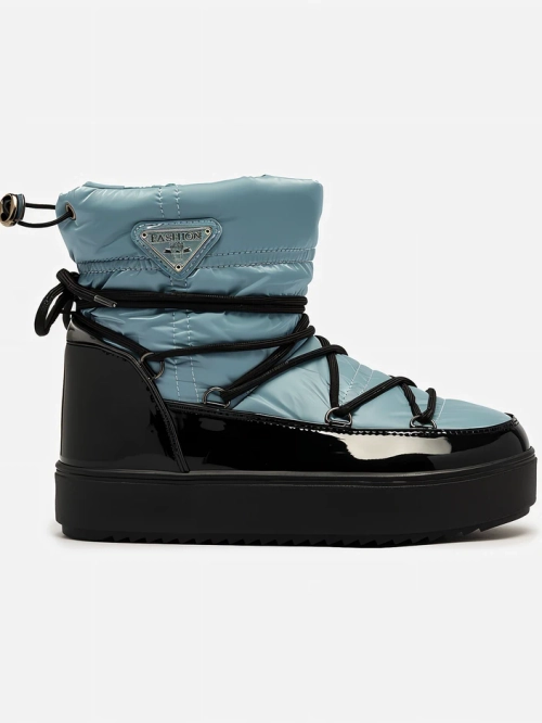 Royalfashion Жіночі черевики-сліпони a'la снігоступи сині Vevnose