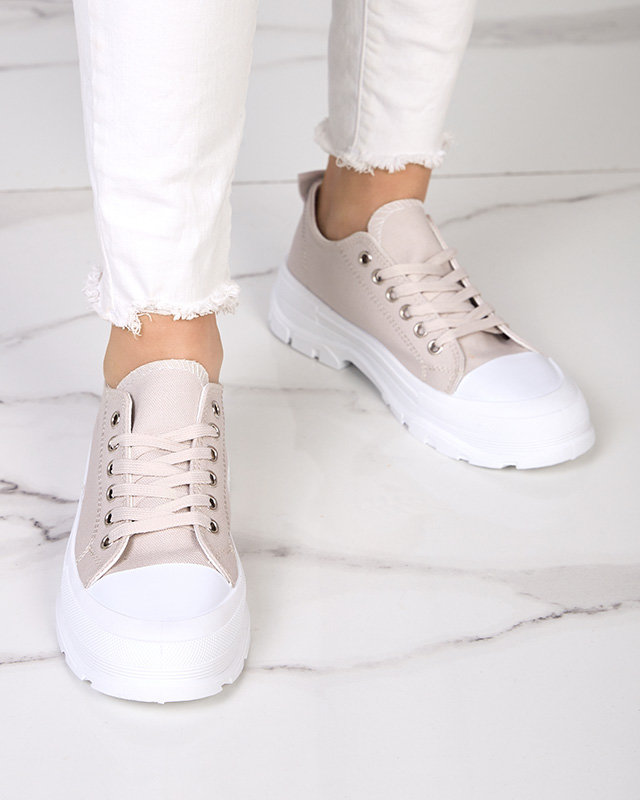 Graue Damen-Sneaker auf höherer Sohle Mytiko - Footwear