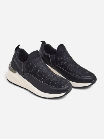 Royalfashion Slip-On Damen Sportschuhe mit Strass Elera