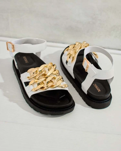 Royalfashion Leo-Sandalen aus Öko-Leder