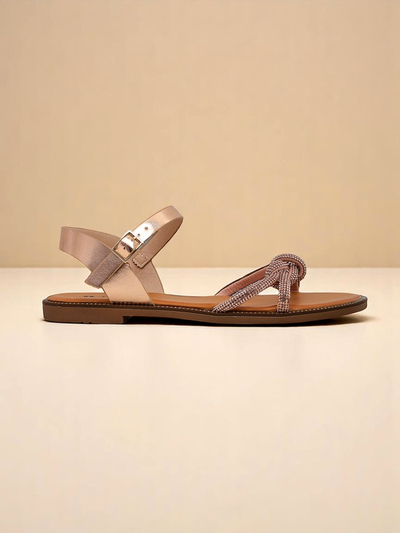 Royalfashion Damen Sandalen mit dekorativen Zirkonia Bella Shine