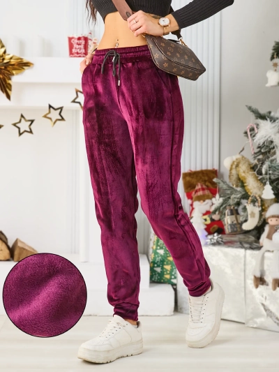 Royalfashion Damen Fleece-gefütterte Sweatpants