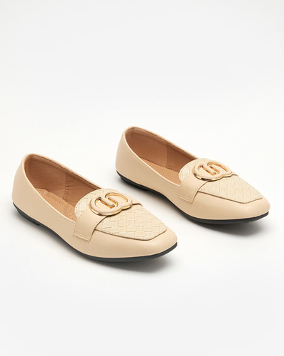 Eco-Leder-Loafer in Beige Amida - Schuhe