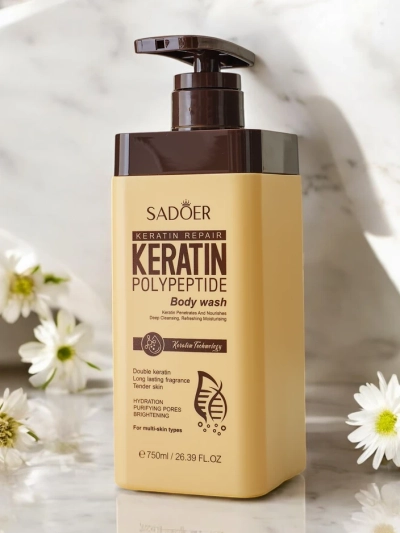 Sadoer Keratin-Gel-Duschmittel mit Polypeptiden 750 ml