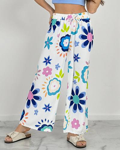 Royalfashion Weite Stoffhose mit Blumenmuster