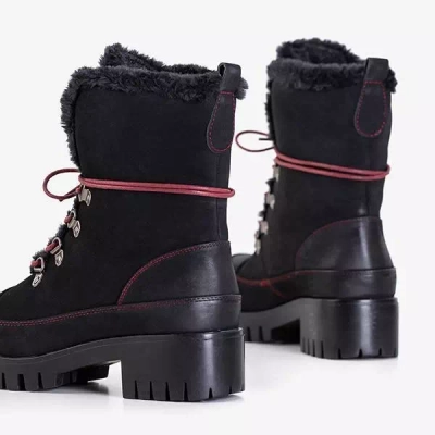 OUTLET Schwarze Miratorg-Arbeitskleidung mit Schnürung für Damen - Schuhe