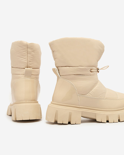 Royalfashion Schlupfstiefel für Damen in beige Sadella