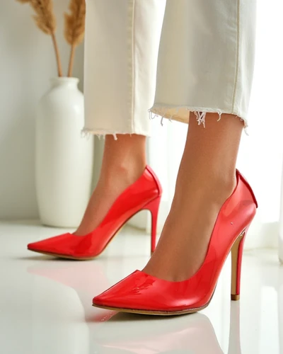 Royalfashion Прозорі жіночі чорні туфлі на шпильці Selqoa