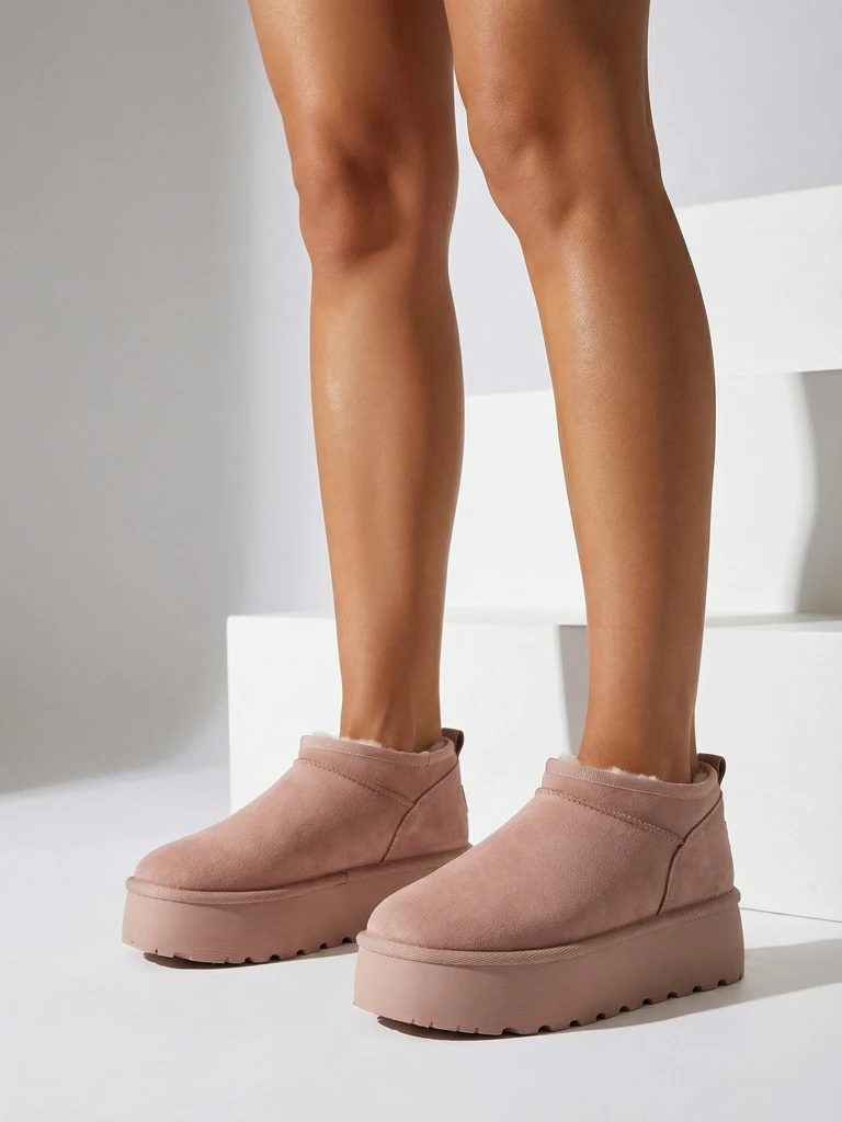 Royalfashion Damen Kurzstiefel a'la Schneestiefel Ozozi