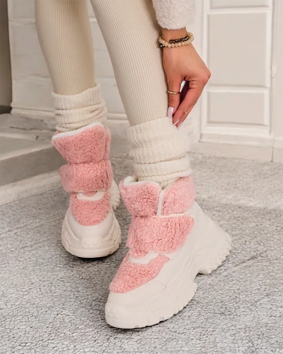 Royalfashion Damen Schneestiefel mit Schafsfell Segulla