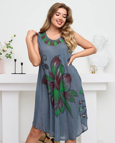 Graphite Luftiges knielanges Damenkleid mit Sommerprint - Kleidung