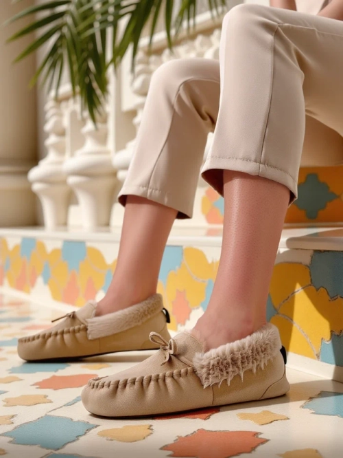 Royalfashion Жіночі мокасини з хутром Ahtikes