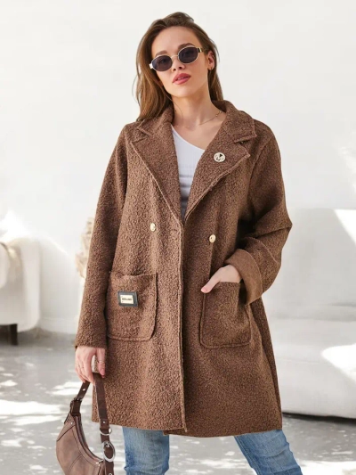 Royalfashion Жіночий пальто, що нагадує овечу шкіру