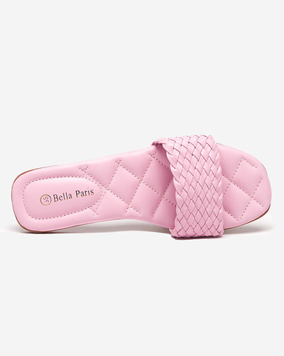 Lila Damenhausschuhe mit geflochtenem Streifen Cocota - Schuhe