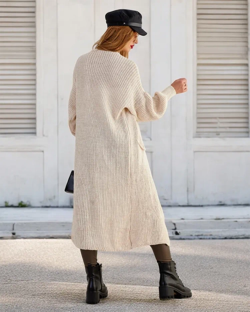 Жіночий в'язаний светр-покривало Royalfashion