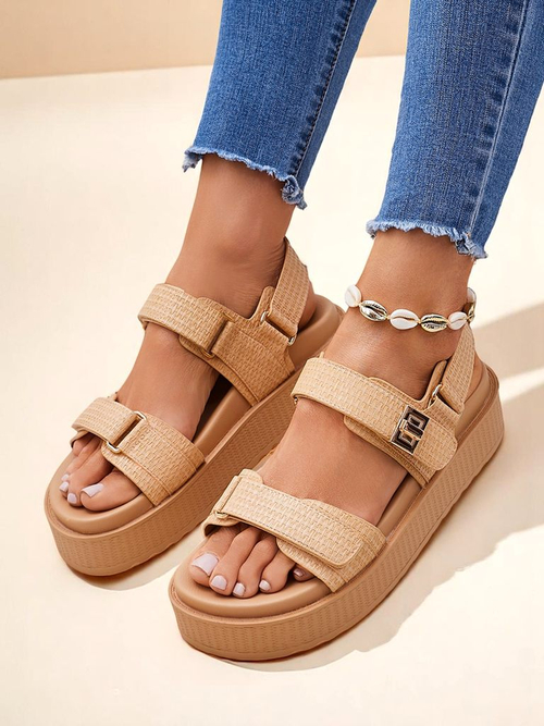 Сандалі жіночі платформа Royalfashion Бежеві Lavinia – зручне літо